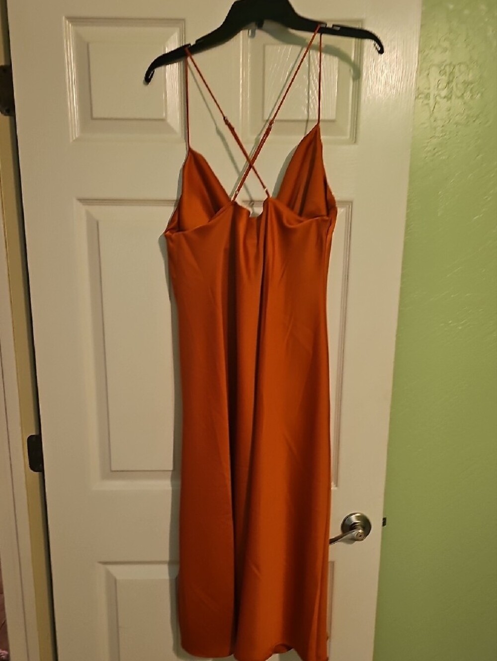 Banana Republic Orange Satin Cowl Maxi Dress - Picture 3 of 3